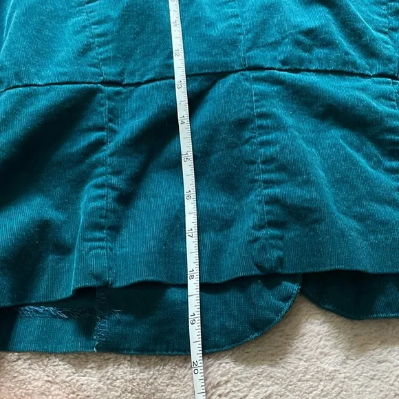 Cropped Teal Corduroy Blazer Sz S - Picture 5 of 6